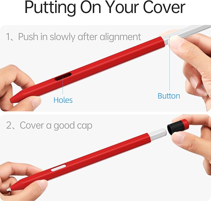 AZF Compatible with Samsung Galaxy Tab S Pen S11/S11 Ultra S Pen Case,Classic Design Silicone Protective Sleeve, Anti-Slip, Drop-Resistant Comfortable gripSupport Magnetic Charging. (Red)