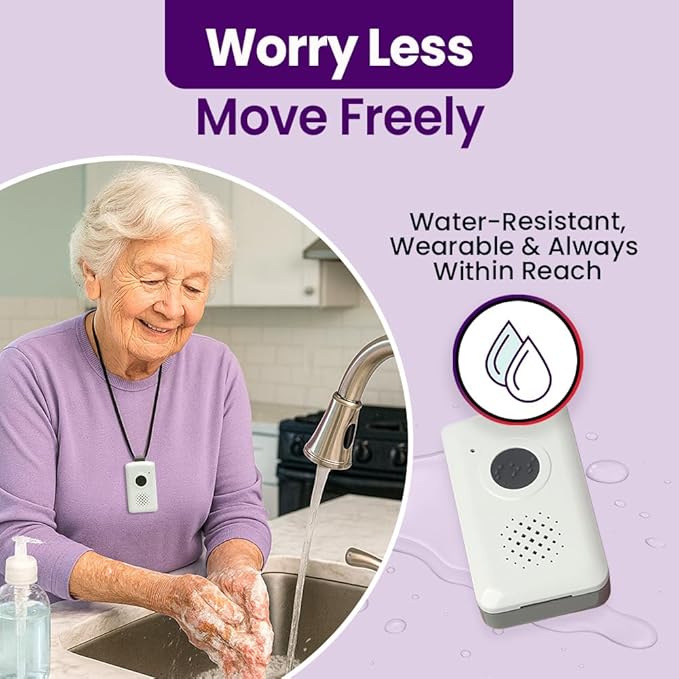 Medical Guardian MGMobile Medical Alert Device Emergency Call Button GPS 24/7 Monitoring for Seniors White
