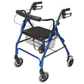 Lumex Walkabout Lite Rollator – Lightweight 14.5 lb. Rolling Walker with Seat for Seniors, Blue