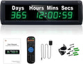 YZ Digital 999 Days Countdown Timer, Count Up/Count Down Clock with Remote, 12/24 Hour Real Time, Event Countdown Clock Large Display, Countdown Calendar for Retirement/Pregnancy/Birthday/Christmas