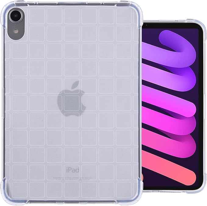 Dteck for iPad Mini 8.3 Inch (A17 Pro/6th Generation) 2024/2021 Model Ultra Thin Transparent Back Cover, Lightweight Slim Soft TPU Case with Reinforced Corners, Protection Shock-absorbing Shell, Clear