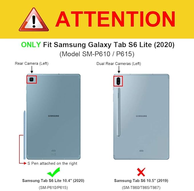 Dteck Case for Samsung Galaxy Tab S6 Lite Case, PU Leather Slim Flip Folio Multi-Angle Stand Auto Wake/Sleep Smart Wallet Cover for Samsung Galaxy Tab S6 Lite 10.4 inch 2020/2022, Turtle