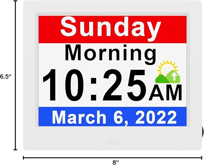 Véfaîî 30 Alarms Extra Large Digital Clock with Auto DST, 6 Display Modes, 20 Custom Reminders, 10-Level Auto Dimmer, AM/PM- Perfect Organizer for Home & School