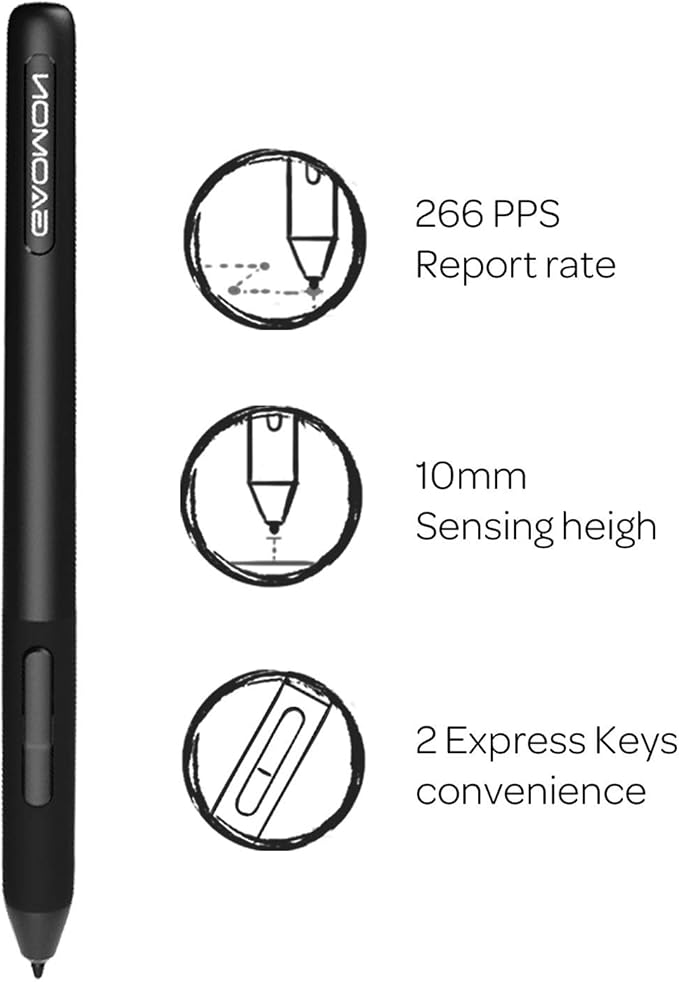 GAOMON Art Paint AP32 Battery-Free 8192 Levels Pressure Passive Stylus Only for PD2200/S620/S630/M10KPRO/M106KPRO/M1220/M1230 Graphics Tablet