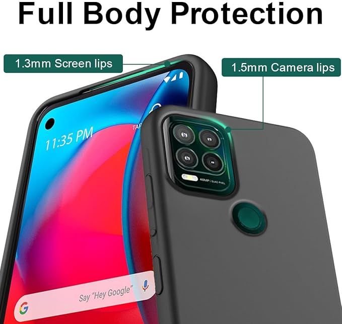 Customized Photo Case for Motorola Moto G Stylus 5G 2021 6.8 inch, Personalized Collage Design Phone Cover, Custom Picture Black Silicone Soft Slim Rubber Case, Gift for Couple Lover Bestie