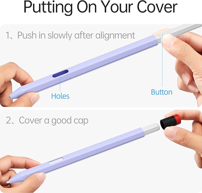 AZF Compatible with Samsung Galaxy Tab S Pen S11/S11 Ultra S Pen Case,Classic Design Silicone Protective Sleeve, Anti-Slip, Drop-Resistant Comfortable gripSupport Magnetic Charging. (Purple)