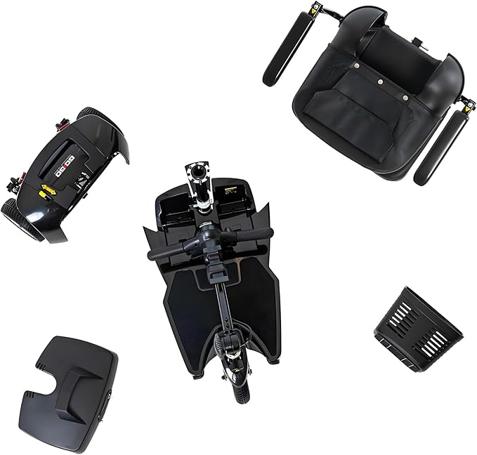 Pride Mobility Go Go Ultra X 3-wheel Scooter - Travel Mobility for Adults, 12 Ah Battery, 300 Lbs Weight Capacity, Seat Dimensions - 17"" W x 17"" D - S39, Black