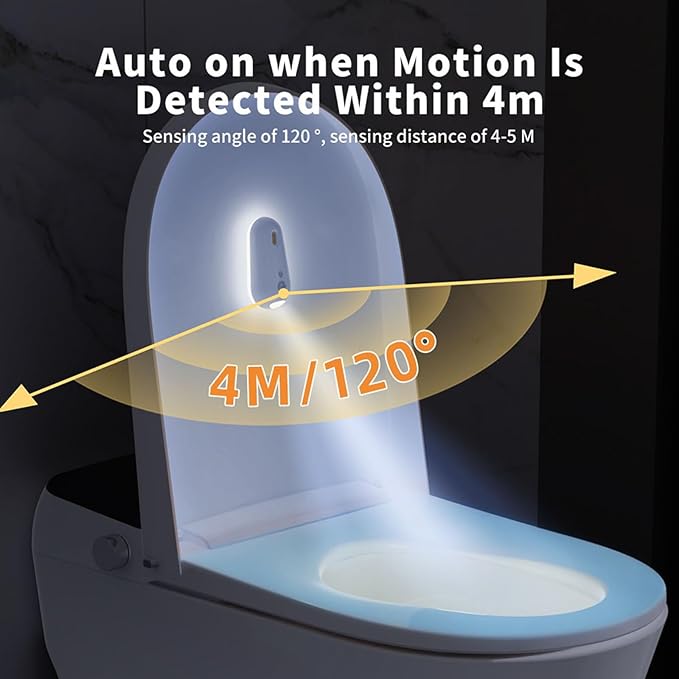 2026 New Self Cleaning UV Toilet Sanitizer Light & 6 Colors Night Light, Motion-Activated, Rechargeable, Adhesive-Mounted for Shared Bathrooms, for Elderly & Pet