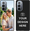 Custom Phone Case for Motorola Moto Edge Plus/Edge+ 2022, Design Your Personalized Photo Logo Name Phone Cover, Slim Soft TPU Lightweight Silicone Black Case, Customized Gift for Birthday Christmas