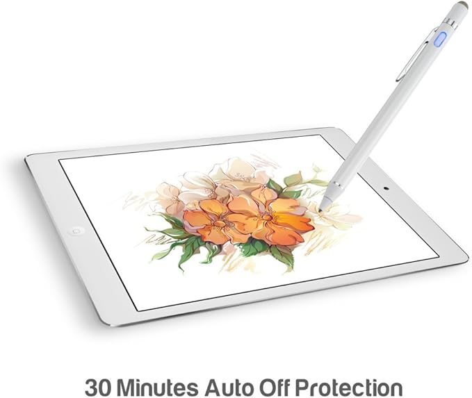 Active Electronic Pen for Asus ZenBook Pro 15 Stylus, EDIVIA Capacitive Digital Pencil with 1.5mm Ultra Fine Tip Stylus for Asus ZenBook Pro 15 Pens at Drawing and Writing, White