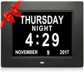 SSA Digital Calendar, 8 Inch Digital Calendar Day Clock with Clear Large Wall Hanging Pefect for Memory Loss Elderly Seniors