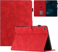 Dteck for Galaxy Tab S6 Lite (10.4") Tablet Case 2024/2022/2020 (SM-P620/P610), PU Leather Slim Folio Case with Auto Sleep Wake/Adjustable Stand, Lightweight Cute Butterfly Cover with Stylus (Red)