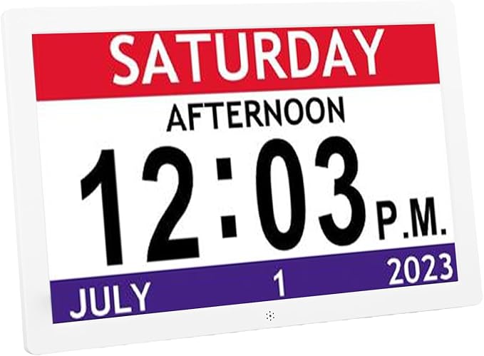 10 Inch Extra Large Digital Clock with 12 Alarms, Calendar for Dementia Seniors, Smart Clock Large Display Reminders Alarm Clock for Appointments for Home School