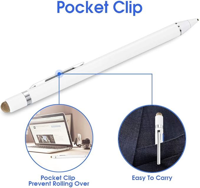 Active Electronic Pen for Asus ZenBook Pro 15 Stylus, EDIVIA Capacitive Digital Pencil with 1.5mm Ultra Fine Tip Stylus for Asus ZenBook Pro 15 Pens at Drawing and Writing, White