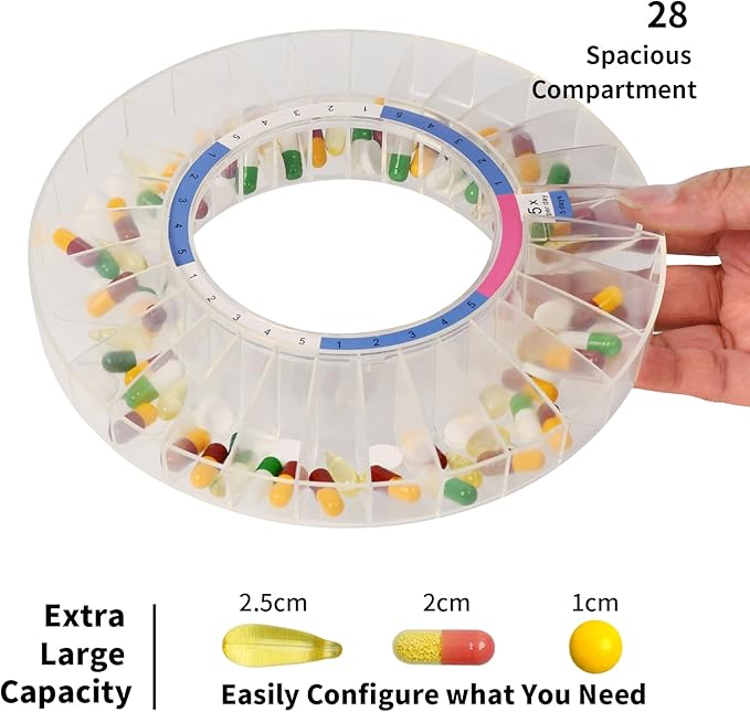 Apex Ultra Weekly Pill Organizer AM/PM 7-Day Large Compartments Waterproof
