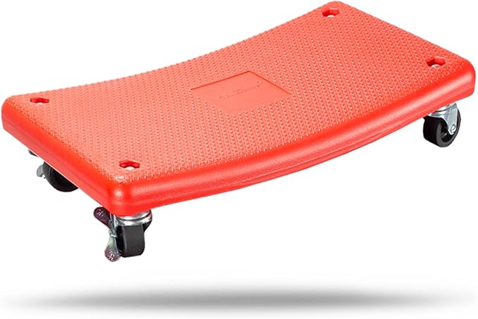 Maxshine Detailing Mini Creeper Without Cushion – Mobile Rolling Utility Creeper Seat for Mechanics & Car Detailers – Low Profile Detailing Seat for Car Cleaning, Polishing, Coating & Waxing