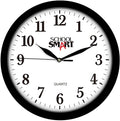 School Smart Silent Movement Wall Clock, 13 Inches, White Dial and Black Frame - SSG-0004