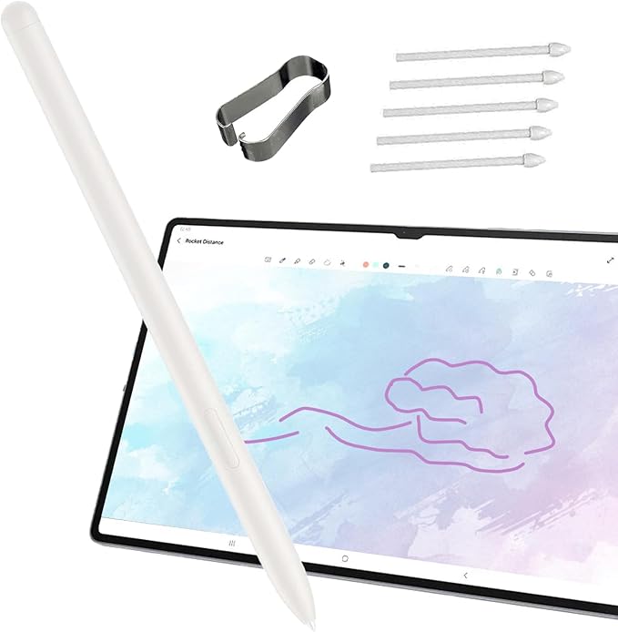 Galaxy Tab S10 Ultra S Pen Compatible with Samsung Galaxy Tab S10+/S10 Lite,Tab S10 Ultra Stylus Pen Replacement for Galaxy Tab S10 Ultra/S10 Plus/S10 Lite All Versions S Pen with Nibs(Beige)