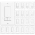 20 Pack Smart LED Dimmer Switch, Single Pole, Neutral Wire Required, Works with Alexa & Google Home, 2.4GHz WiFi Switch No Hub Needed, 150W Max LED/CFL 600W Max Incandescent, ETL/FCC Certified, White