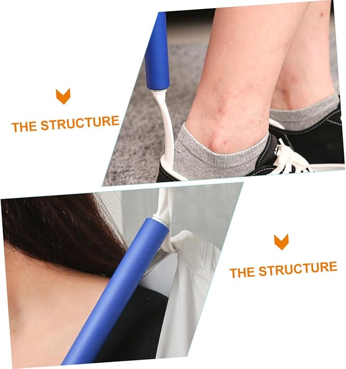 SOESFOUFU 2pcs Professional Dressing Aid Kit Shoehorn Pole for Seniors Disabled Elderly