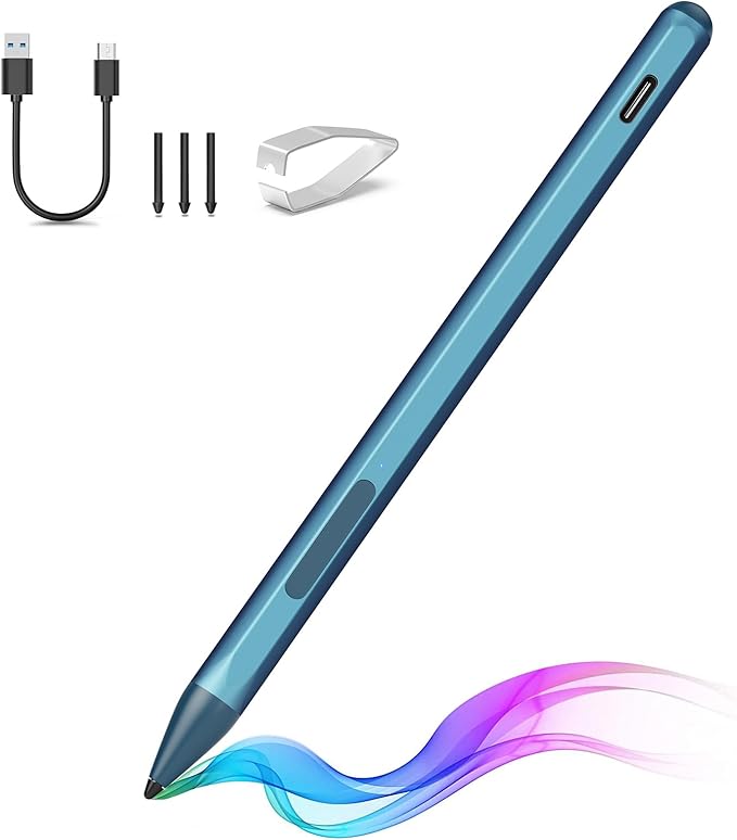 Stylus Pen for ASUS Transformer/Mini/ASUS Zenbook Flip/Pro/ASUS Vivobook Flip/Pro/Duo/ASUS Notebook, Rechargeable MPP 2.0 Tilt Active Pen with 4096 Pressure Sensitivity, Tpye-c Charge, Blue