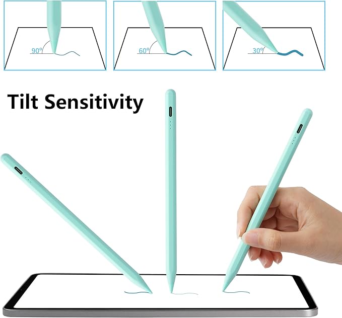 Stylus Pen for iPad A16 11th 10th 9th 8th 7th 6th Generation, iPad Pro 12.9 11 13 inch M4, iPad Air M3 M2 5th 4th 3rd Gen, iPad Mini A17 Pro 7 6 5, for Apple Pencil Pro 1st 2nd Gen Alternative (Green)