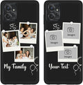 Custom Multi Photos Case for Motorola Moto G Power 5G 2023-6.5 inch, Personalized Gift for Men Women, Customized Collage Text Picture Phone Cover, Soft Rubber Shockproof Protective Case, Black