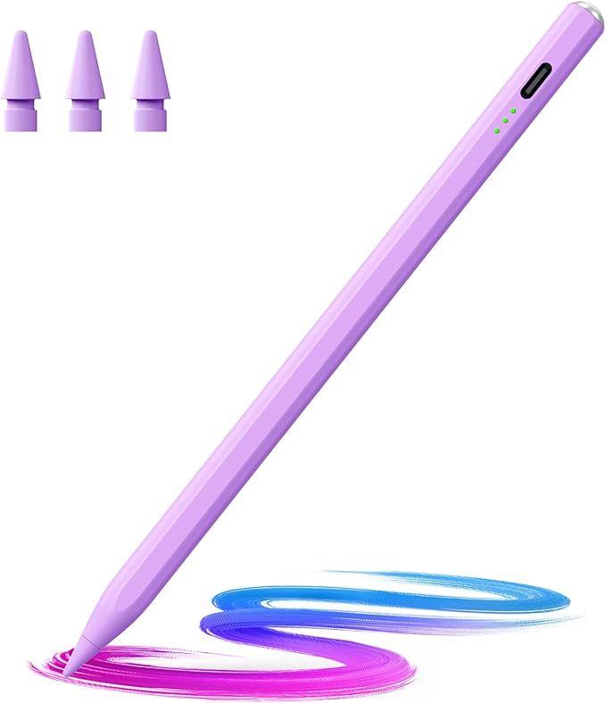 Hastraith Stylus Pen for iPad(2018-2026)-13 Mins Fast Charge with Tilt Sensitivity & Palm Rejection for iPad 11/10/9/8/7/6th Gen, Air 5/4/3/M4/M3/M2, Pro 13"/12.9"/11"/M4, Mini 7/6/5th, Purple