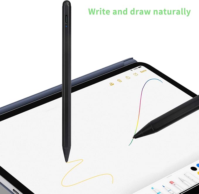 Electronic Stylus for iPad Pro 10.5" Pencil,Active Capacitive Pencil Compatible with Apple iPad Pro 10.5-inch Stylus Pens,Good on Drawing and Writing Type-C Rechargeable Pen, Black