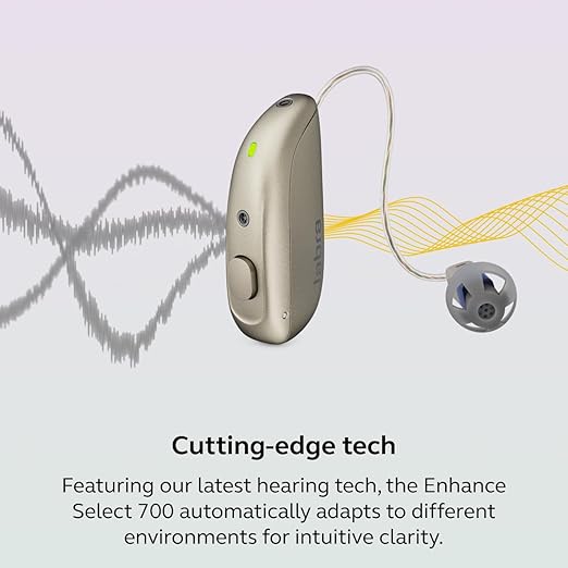 Jabra Enhance Select 700 OTC Hearing Aids Bluetooth Audiology Services Nearly Invisible Sand