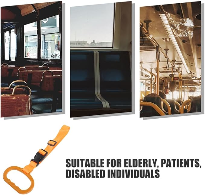 YARNOW 2pcs Car Handle Assist Grab Bars for Elderly and Disabled, Orange Vehicle Door Support Rail for Mobility Aid and Standing Assistance