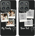 Custom Multi Photos Case for Motorola Moto Edge 2025-6.7 inch, Personalized Gift for Men Women, Customized Collage Text Picture Phone Cover, Soft Rubber Shockproof Protective Case, Black