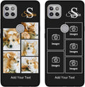 Personalized Picture Case for Motorola Moto G 5G Customized Name Initials Phone Cover, Custom Multi-Picture Collage Shock-Resistant Soft Protective TPU Case, Gifts for Mother's Day, Black