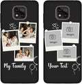 Custom Multi Photos Case for Motorola Moto G Power 2021-6.6 inch, Personalized Gift for Men Women, Customized Collage Text Picture Phone Cover, Soft Rubber Shockproof Protective Case, Black