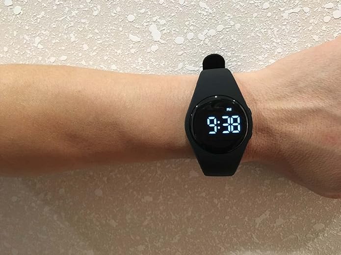 Water Resiatant Vibrating Alarm Watch Silent Medical Reminder Watch - with Timer and 15 Daily Alarms (Black)
