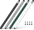 HATOKU 4 Packs Stylus Pen for iPad & Touchscreen Devices, Dual Tip Rubber Styluses, No Bluetooth/No Charging, High Sensitivity Capacitive Magnetic Pencil for iPad iPhone Android Tablets