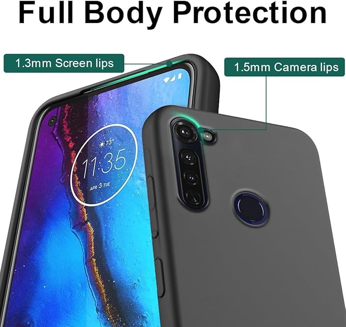 Custom Phone Case for Motorola Moto G Stylus 2020, Design Your Personalized Photo Logo Name Phone Cover, Slim Soft TPU Lightweight Silicone Black Case, Customized Gift for Birthday Christmas