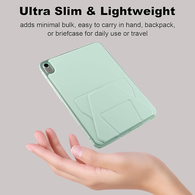 Dteck for iPad mini (A17 Pro), Mini 6 (6th Generation) 8.3" Slim Case with Kickstand/2 Screen Protector Films/Stylus, Ultra Thin Lightweight Solid Color PU Leather Protective Back Cover Shell, Green