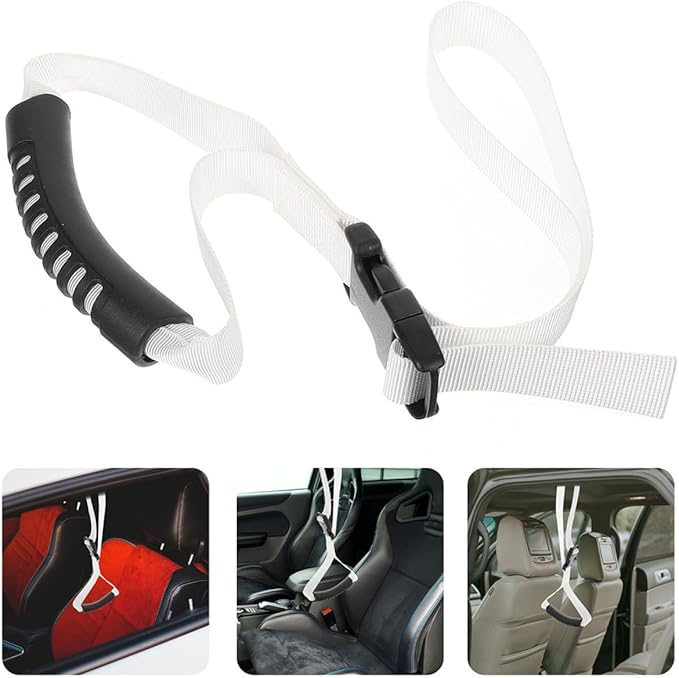 Outanaya Car Door Handle Assist for Seniors 2pcs Portable Non-Slip Grip with Adjustable Strap Elderly Vehicle Support Handle for Car and Exit