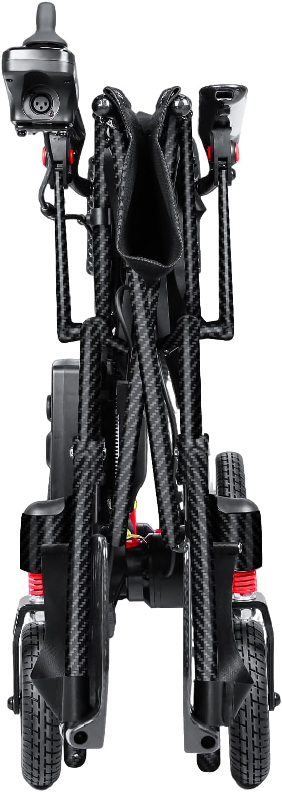 29lb Ultralight Carbon Fiber Electric Wheelchair, Foldable Portable Travel Power Chair with Quick-Release Battery, Motorized Wheelchair for All Terrain, 12.4 Mile Range, Airline Approved