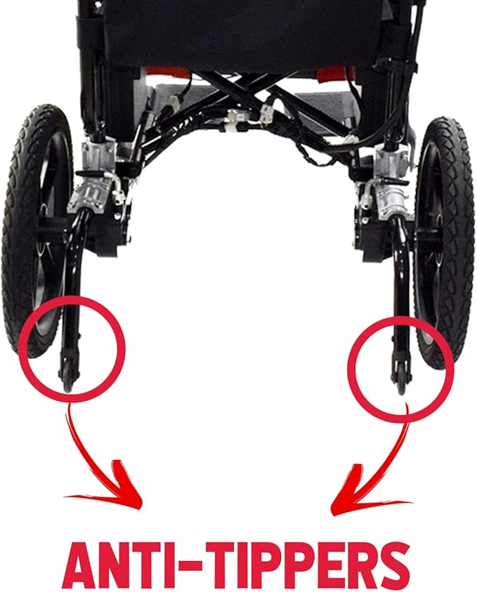 Artemis All Terrain Electric Wheelchair Heavy Duty, Foldable Electric Wheelchairs for Adults, Power Wheelchairs for Seniors (Black)