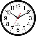 Rohioue Atomic Wall Clock, Modern 10 Inch Battery Operated Wall Clocks, Analog Clock for Living Room, Office, Home, Bedroom, Kitchen, Bathroom(Black)