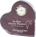 GiftsForYouNow in Our Hearts Forever Personalized Memorial Heart Keepsake Clock, 5” x 5”