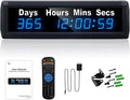 YZ Digital 999 Days Countdown Timer, Count Up/Count Down Clock with Remote, 12/24 Hour Real Time, Event Countdown Clock Large Display, Countdown Calendar for Retirement/Pregnancy/Birthday/Christmas
