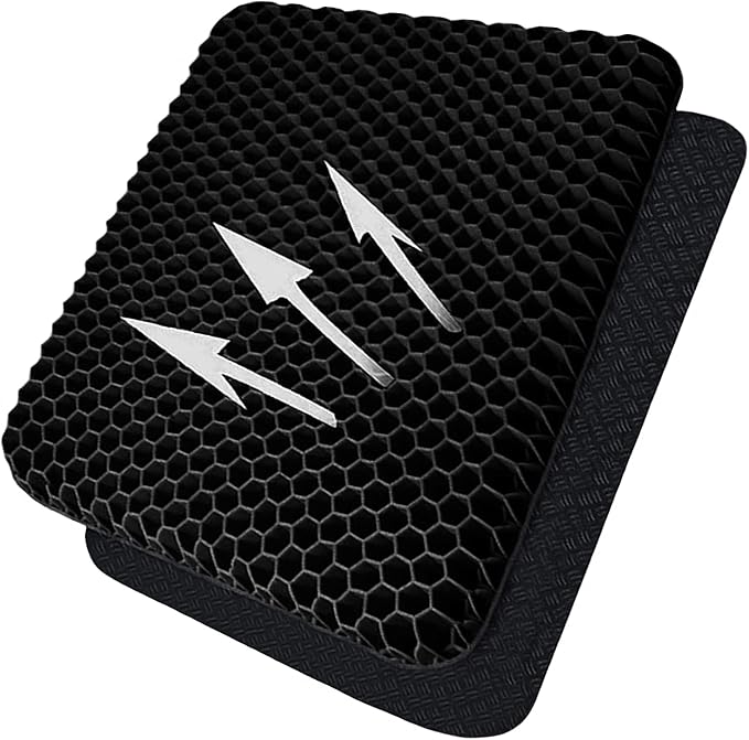 2023The Newest Gel Seat Cushion,with Non-Slip Cover,Help in Relieving Back Pain & Sciatica Pain,Seat Cushion for The Car,Office,Wheelchair&Chair (Black)