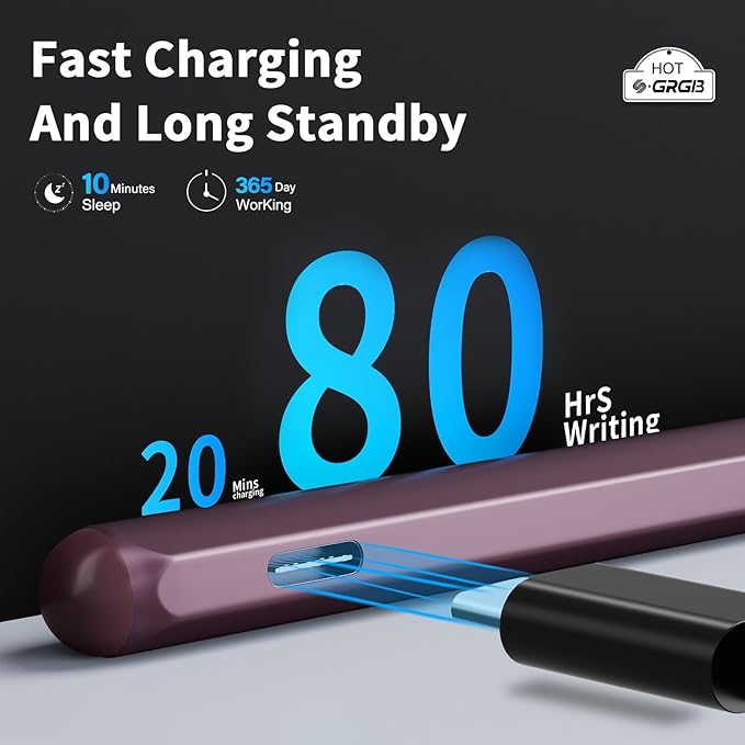 Stylus Pen for ASUS Transformer/Mini/ASUS Zenbook Flip/Pro/ASUS Vivobook Flip/Pro/Duo/ASUS Notebook, Rechargeable MPP 2.0 Tilt Active Pen with 4096 Pressure Sensitivity, Tpye-c Charge, Red