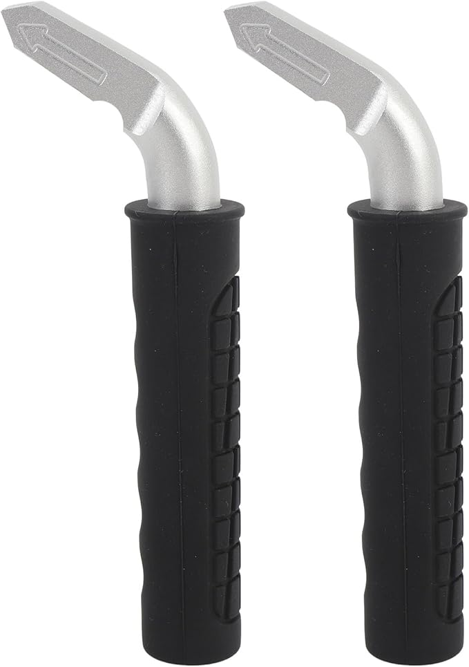 2PCS Car Door Assist Handles, Non Slip Silicone Grip Automotive Grab Support Bar, Ergonomic Portable Handle for Seniors and Mobility Assistance with Aluminum Alloy Frame for Most (Black)