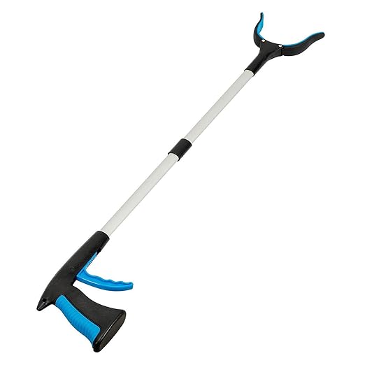 32" Foldable Grabber Reacher for Elderly, Mobility Aid Reaching Assist Tool Pickup Tool Trash Gripper,Yellow(OneColor)