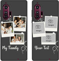 Custom Multi Photos Case for Motorola Moto Edge Plus/Edge+ 2020-6.7 inch, Personalized Gift for Men Women, Customized Collage Text Picture Phone Cover, Soft Rubber Shockproof Protective Case, Black