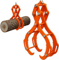 Garvee Log Tongs, 4 Claw Log Grabber Heavy Duty 3300 Lb Capacity, Eagle Claw Design Skidding Tongs Logging Tools for Tractors, Trucks, ATVs, Forklifts